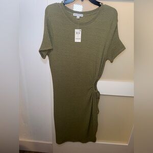 Chic Olive Green Midi Dress
